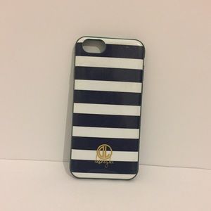 Blue and white striped iPhone 6 phone case
