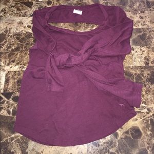 PINK Open Back Long Sleeve Shirt. 💕