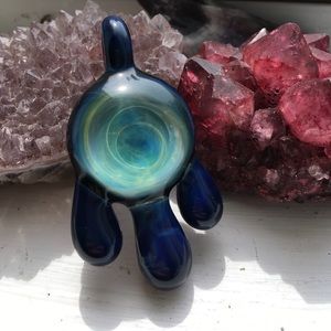 Glass blown pendant.