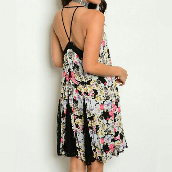 2left!! HP BOHO lace inlay skater dress! - Picture 2 of 2