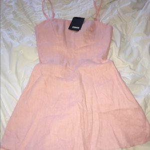 REFORMATION PINK AUDEN DRESS SIZE 4 (SMALL)
