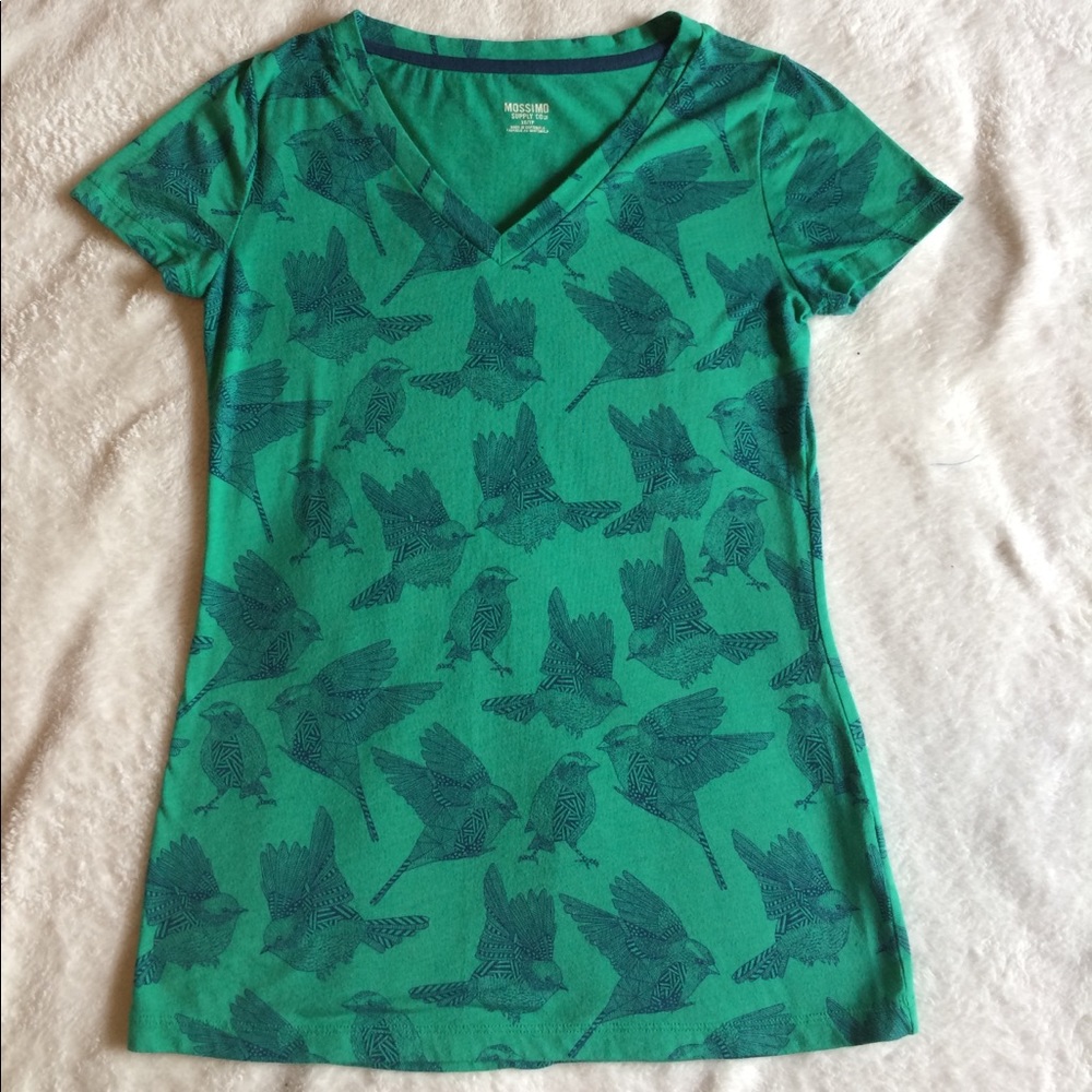 Mossimo Green Songbird V-Neck