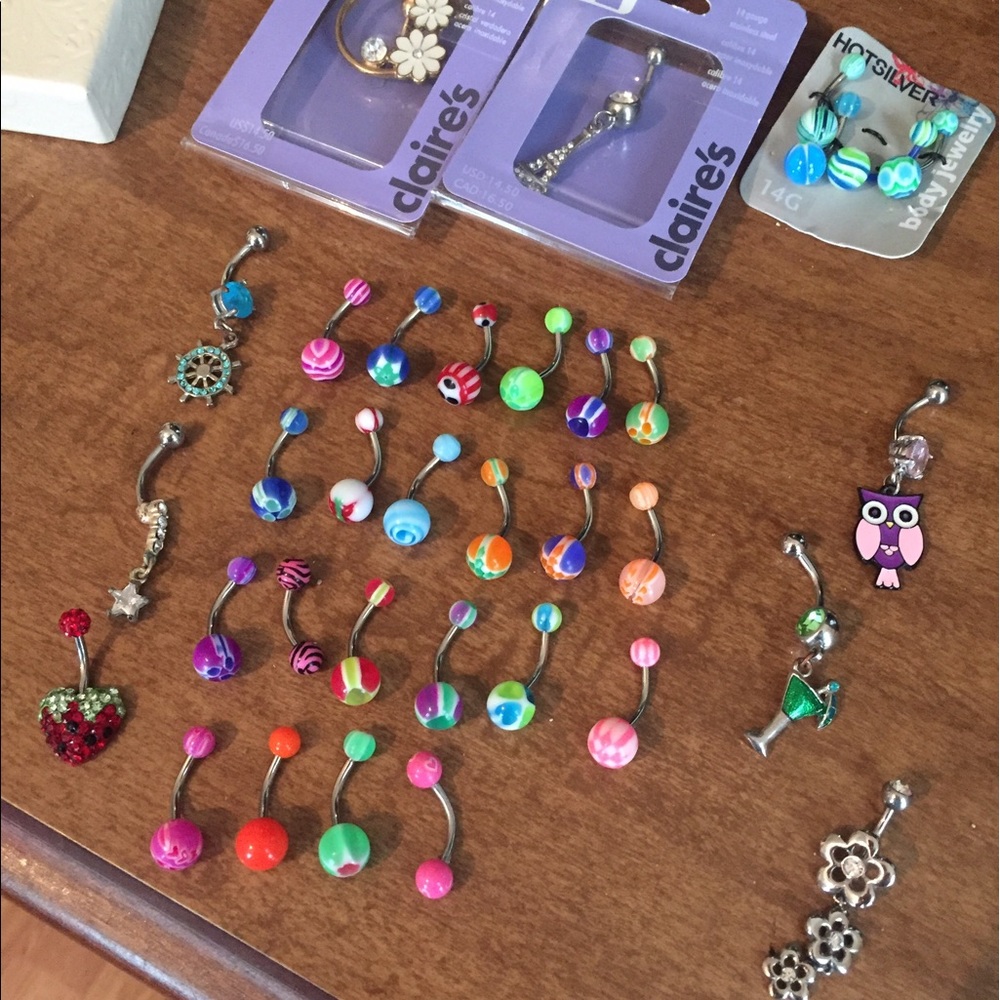 34 piece belly button rings!