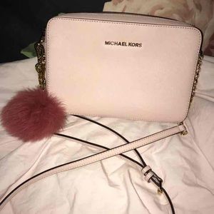 Pink Michael Kors Bag with MK Key Chains