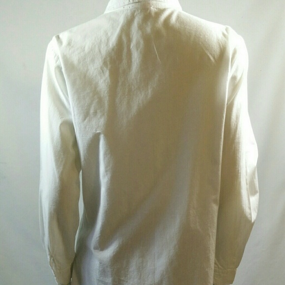 Handmade/Embroidered Shirt by Simply White Sz M - Picture 5 of 8