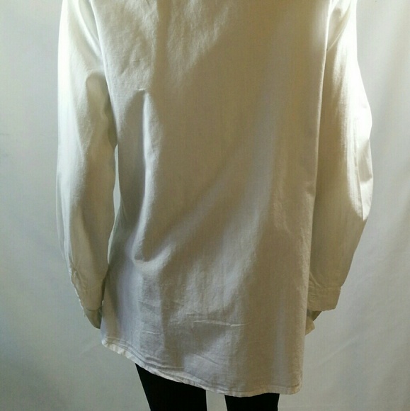 Handmade/Embroidered Shirt by Simply White Sz M - Picture 6 of 8