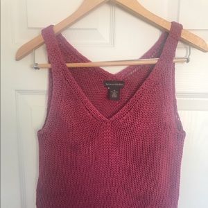 Women's Crochet Knit V-neck Top