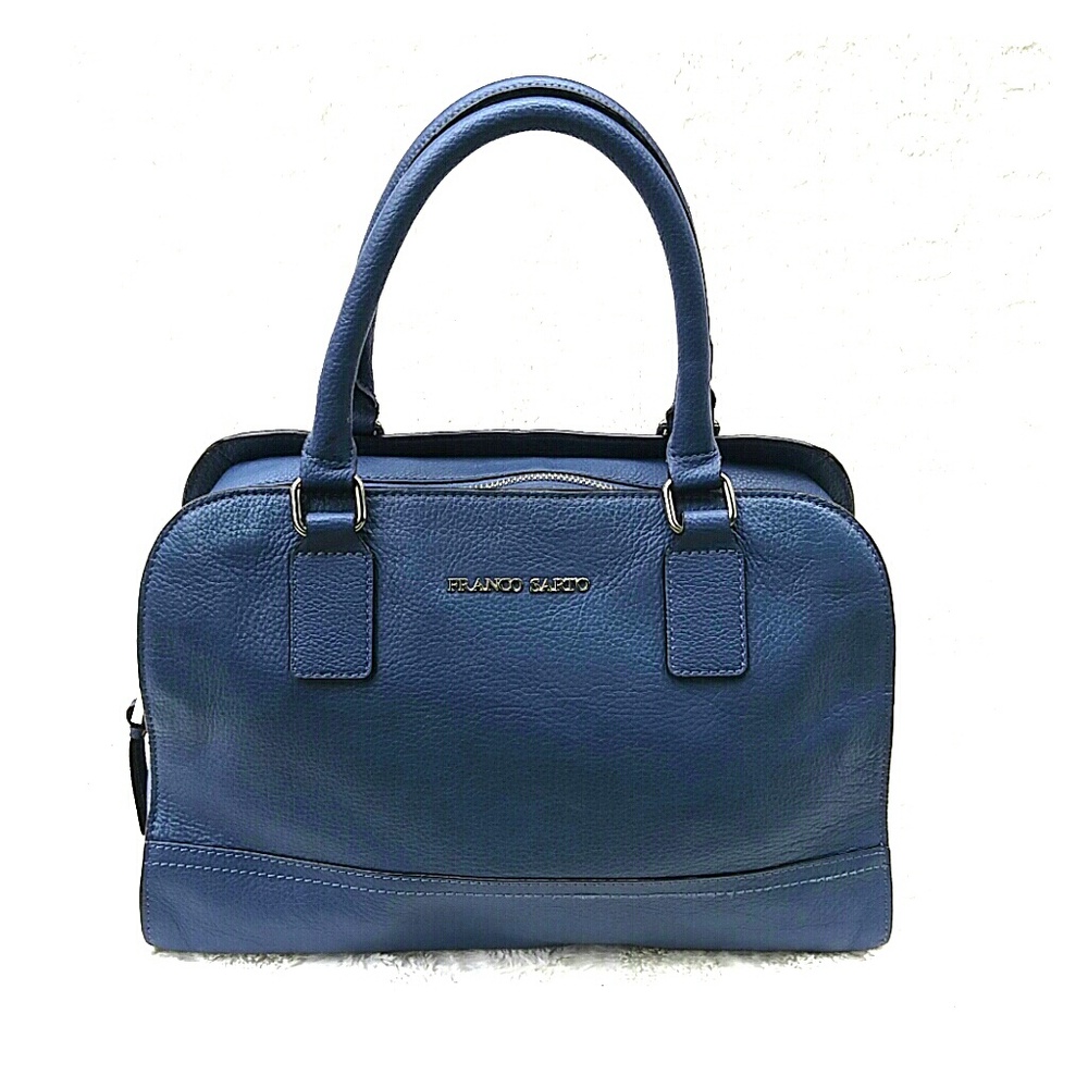Franco Sarto Leather Satchel Bag Blue
