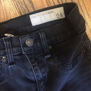 Rag & Bone Black High Rise Legging Jeans