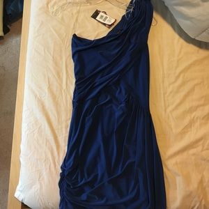 blue semi-formal dress