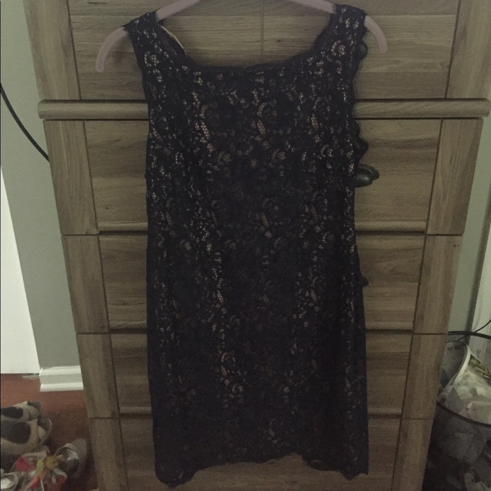 Blue lace dress