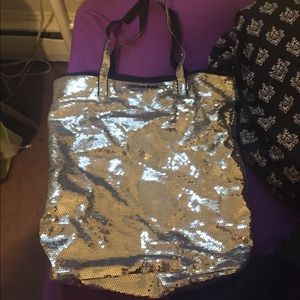 Victoria's Secret silver tote bag