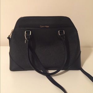Calvin Klein Saffiano Leather Zip Close Tote