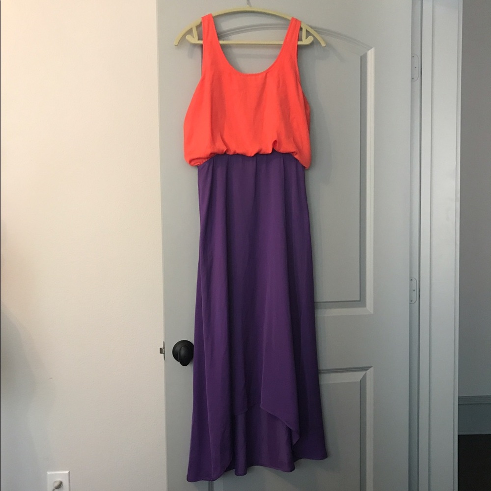 Tinley Road Piperlime Orange Purple Maxi Dress S