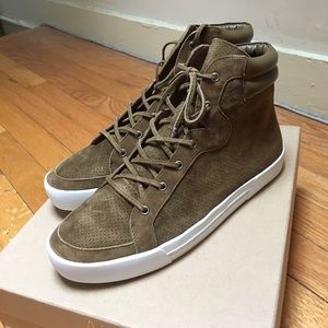 Joie Peridot Devon Perforated Suede Hi-Tops 8 NWT