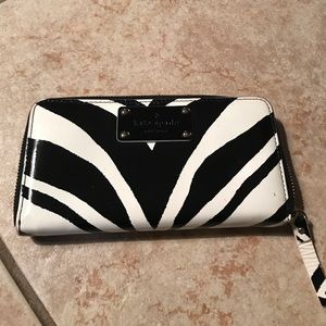 Authentic Kate Spade patent leather zebra wallet