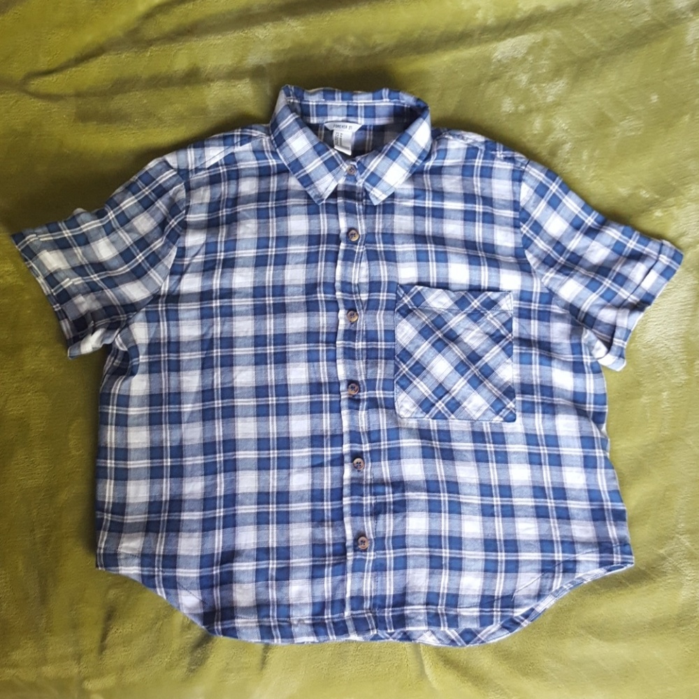 Flannel crop top