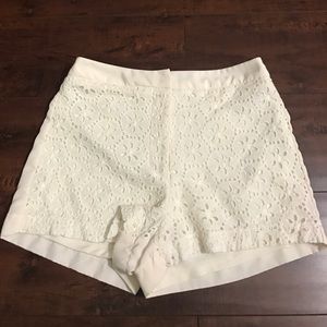 Flowery cream colored shorts