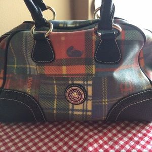 Dooney and Bourke plaid satchel