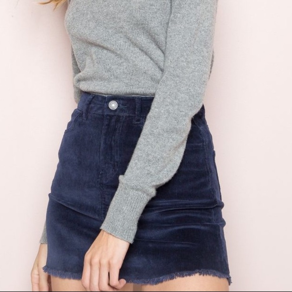 NWOT Brandy Melville Navy Corduroy Skirt