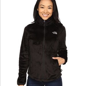 Black northface soft fur osito jacket coat