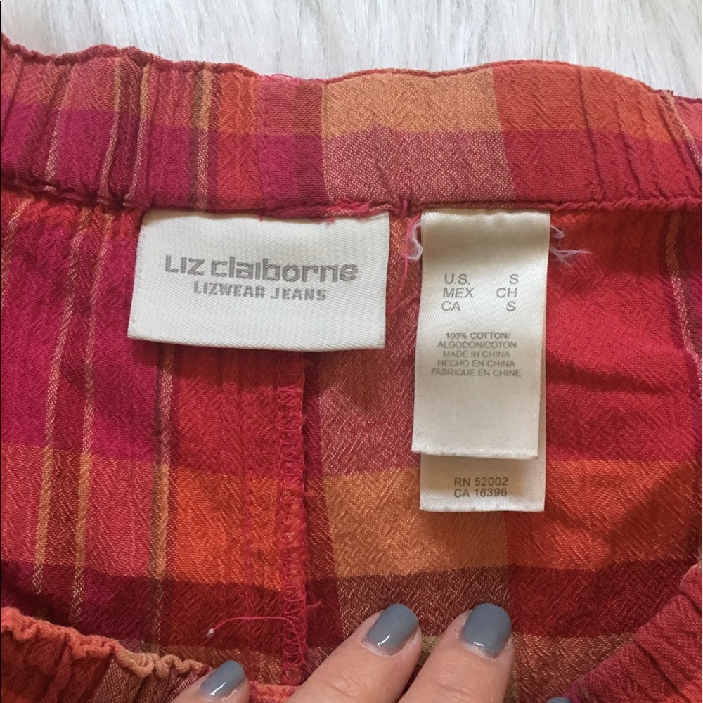 Liz Claiborne shorts Plaid size S - Picture 3 of 4