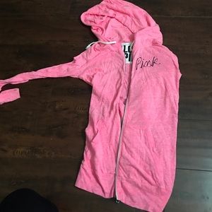 BRAND NEW love pink zip up hoodie