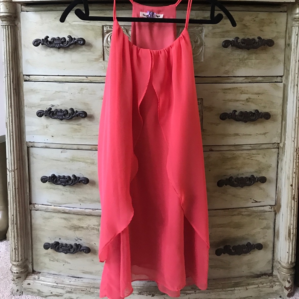 Pink flowy dress