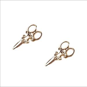 ✨ Beauty salon scissors post earrings gold silver