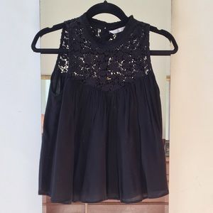 Zara Lace Peek-a-boo Top