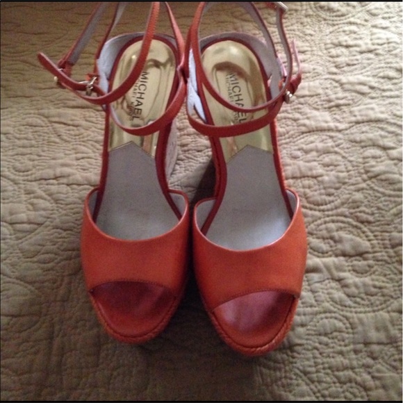 Michael Kors Shoes - Orange Michael Kors Wedges