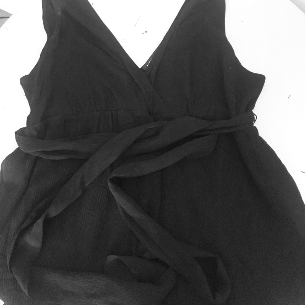 Black wrap shirt