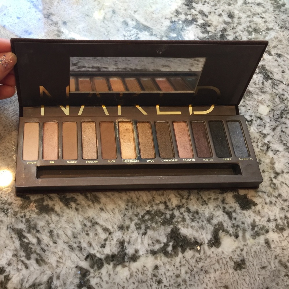 Urban decay naked palette used lightly no brush