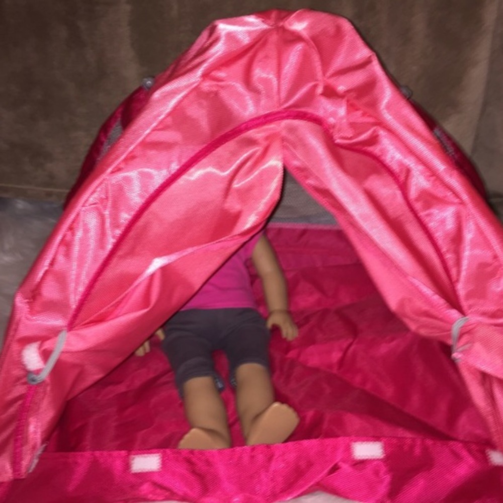 American girl pink tent