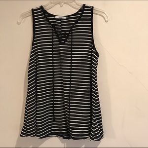 Cross Cross Striped Blouse