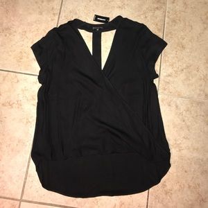 NWT Black Express top with cutout back