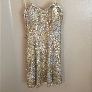 Gold sequin dress