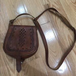 Brown Leather Crossbody Bag