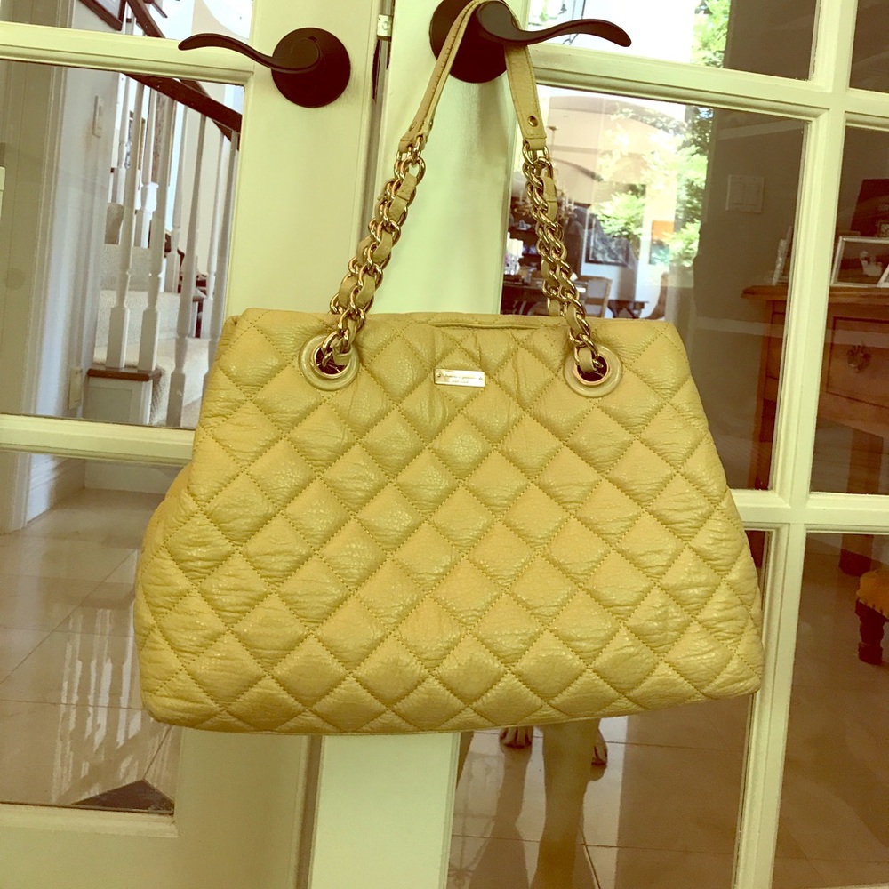 Cream colored Kate Spade Bag Large double handle