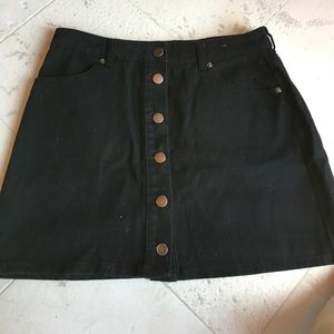 Forever 21 black jean skirt