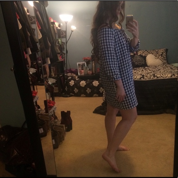 Gingham Off The Shoulder Dress - Picture 5 of 5
