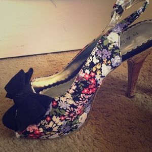 Floral Bow Heels