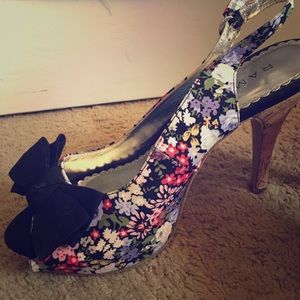 Floral Bow Heels