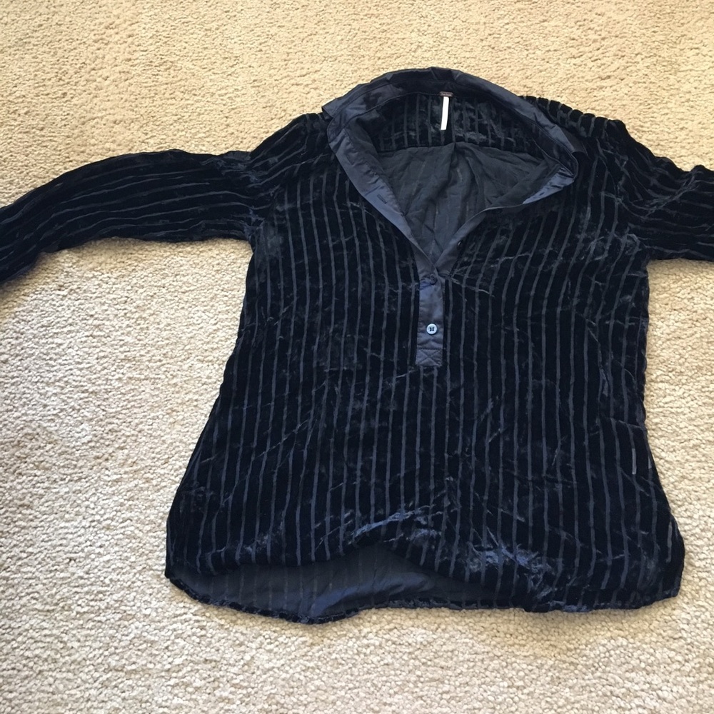 Velvet Striped Free People Blouse
