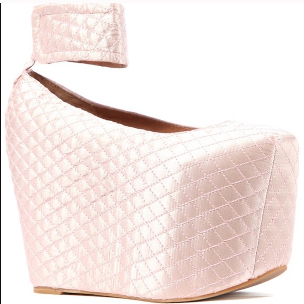 Jeffrey Campbell quilted ballerina platforms