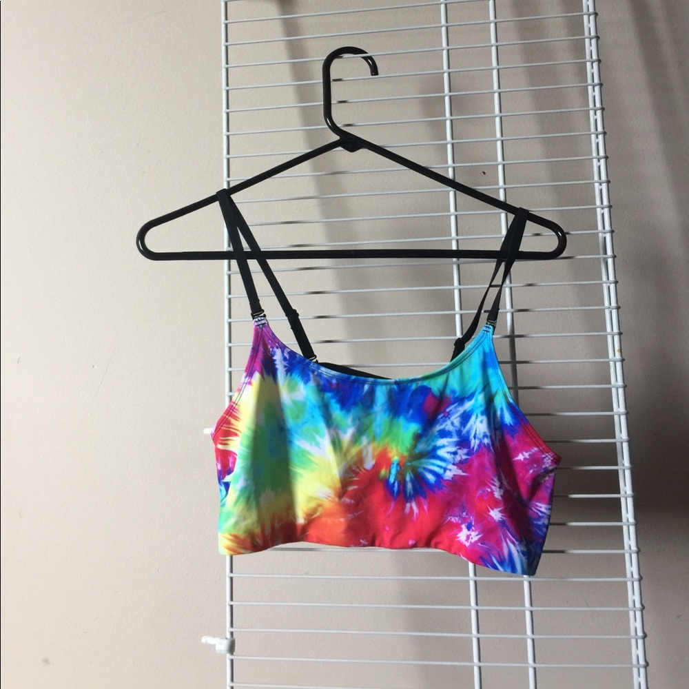 tie dye swim suit top/bandeau