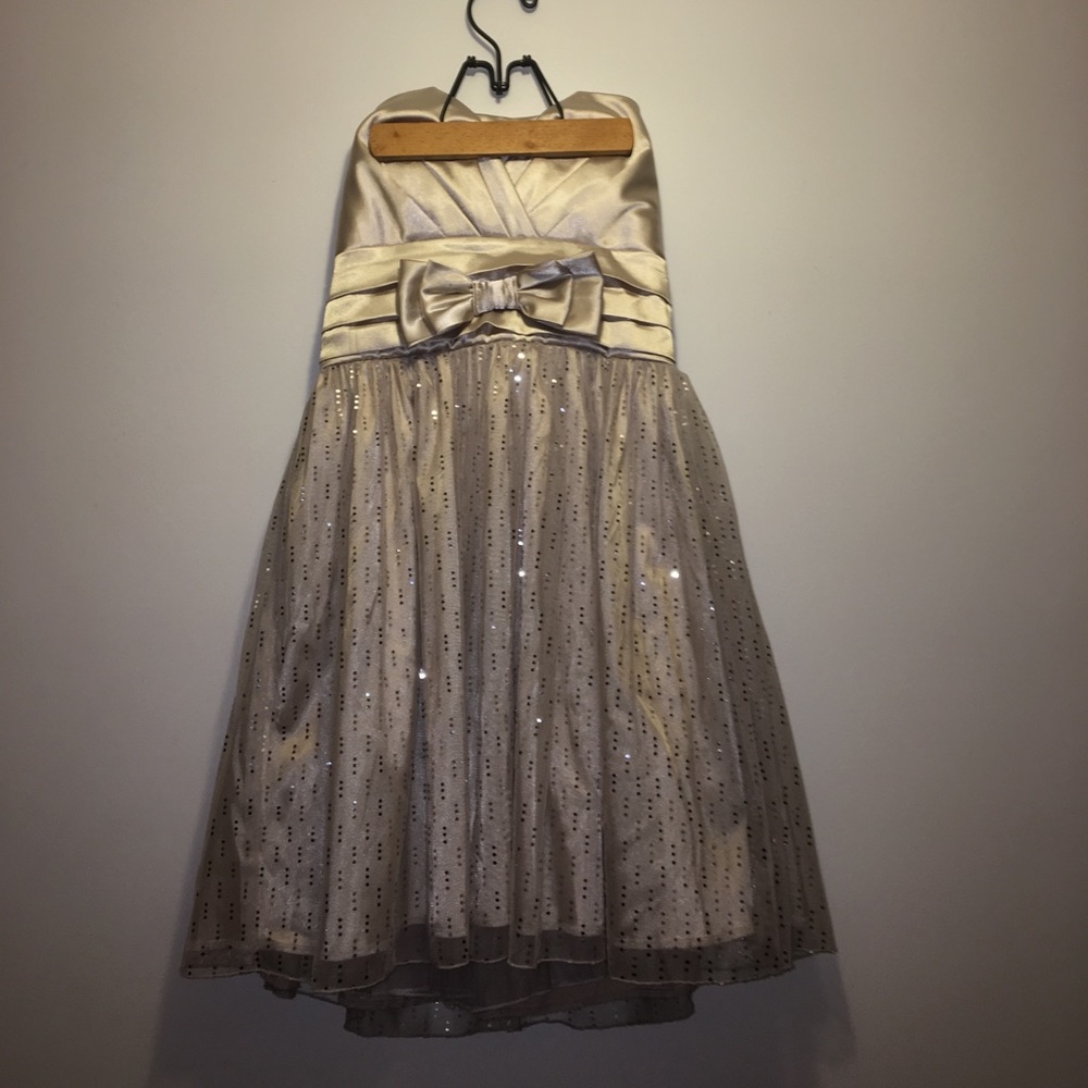 Champagne colored, cocktail dress