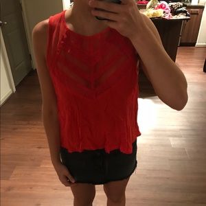 Free people, red tank top