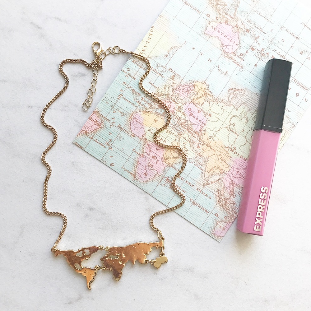 Map Pendant Necklace. - Picture 3 of 3
