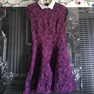 Collared Purple and Pink Paisley dress